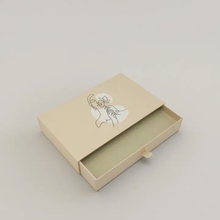 Beige Jewelry Drawer Packaging Box