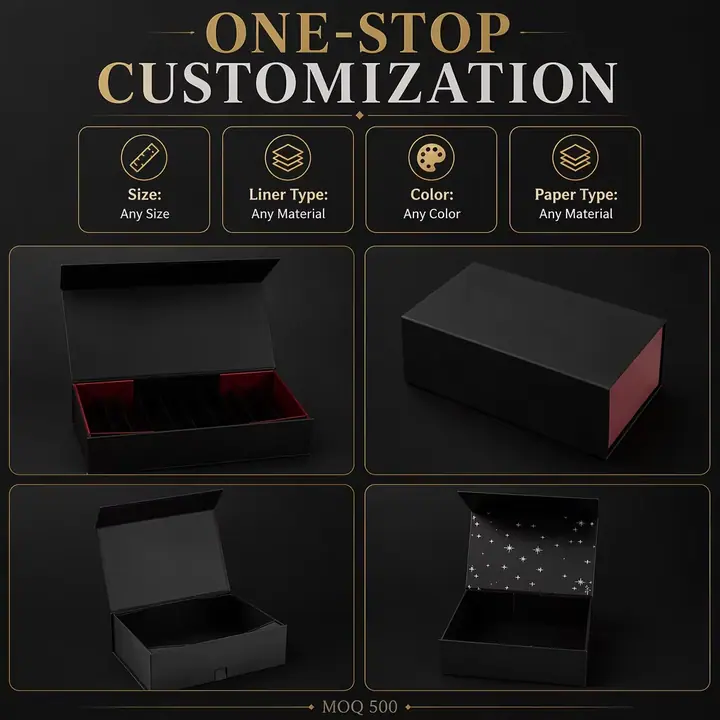 Black Book Shaped Gift Boxes Logo 2mm Thick – view 2