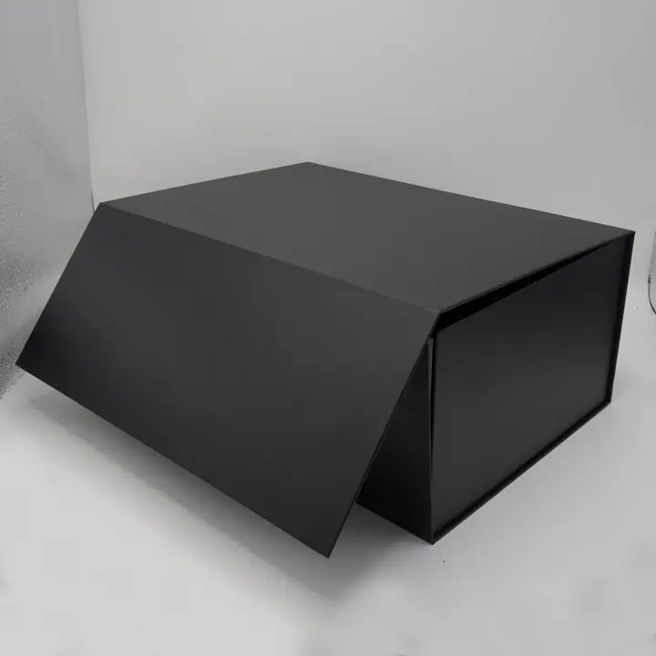 Black Magnetic Closure Laser Folding Face Cream Box