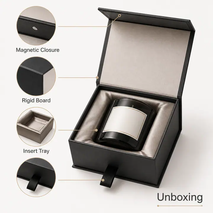 Book Style Magnetic Paper Box