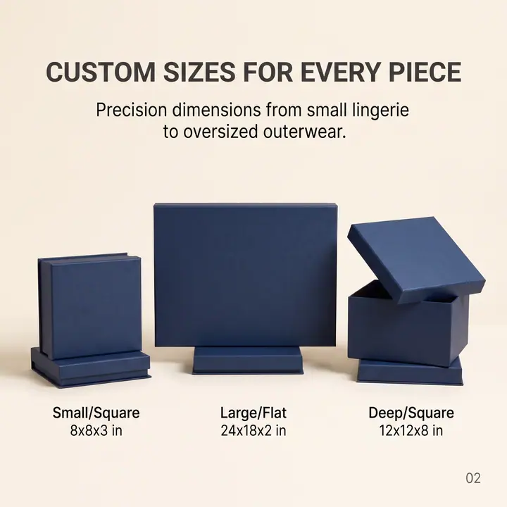 Eco-Friendly Embossed Apparel Collapsible Paper Boxes – view 3
