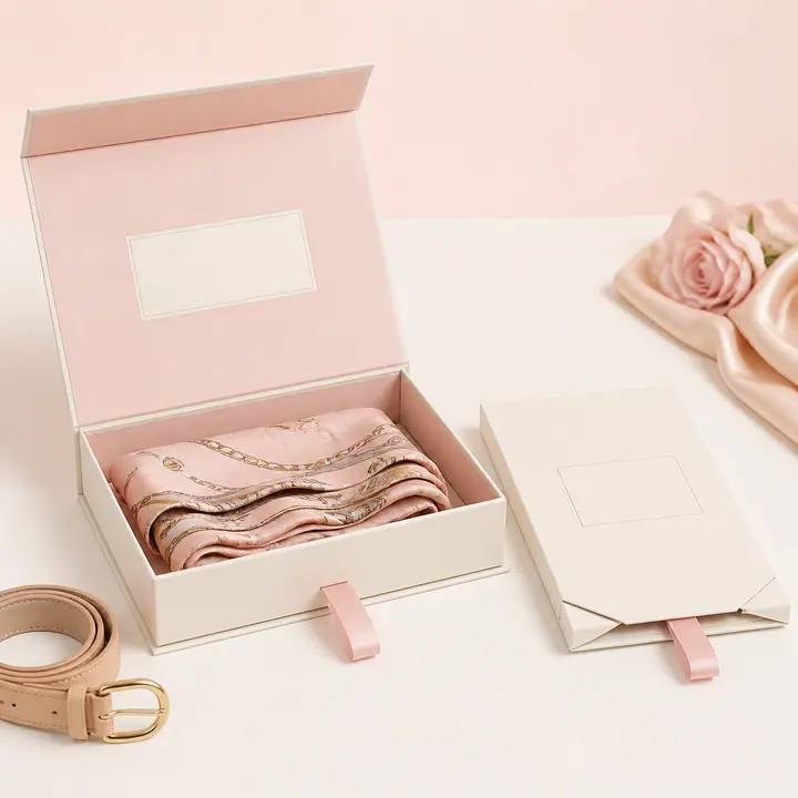 Eco-Friendly Recycled Materials Apparel Collapsible Box Ribbon Pull