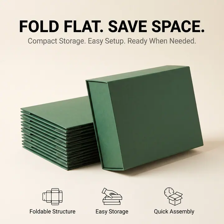 Eco Recyclable Cosmetic Collapsible Boxes – view 5