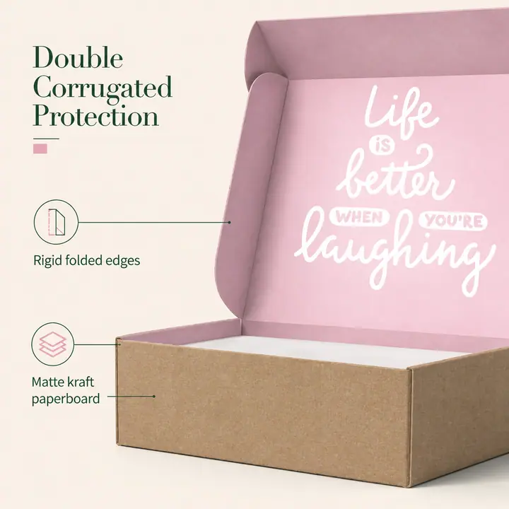 Double Corrugated Hijab Packaging Box Eco-friendly Recycled Materials