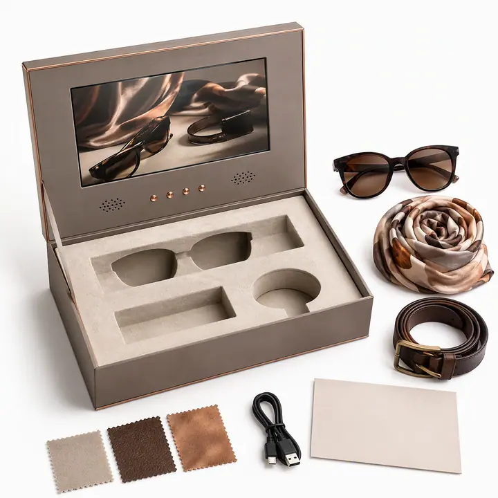 LCD Screen Video Gift Box Embossing Recycled Materials – view 2
