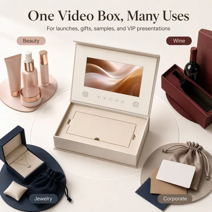 LCD Screen Video Gift Box Embossing Recycled Materials – view 6