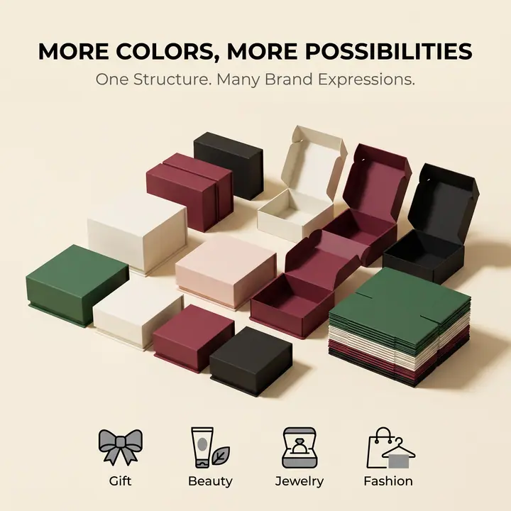 Low MOQ Cosmetic Collapsible Boxes Matte Paper Foldable – view 6