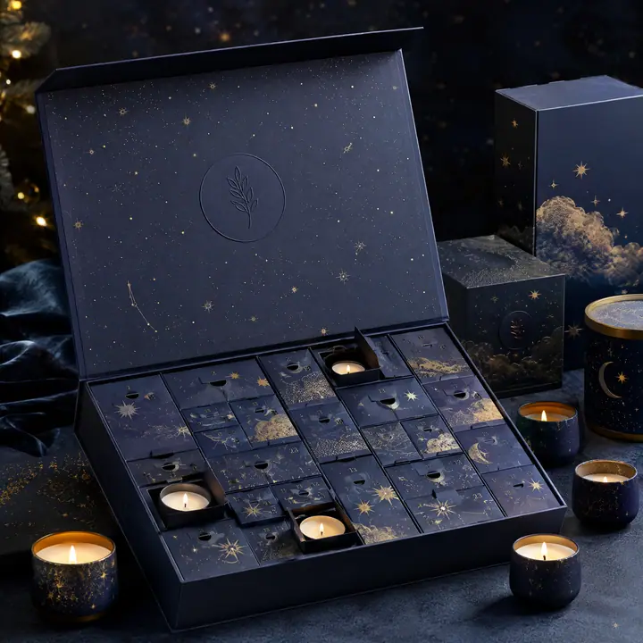 Midnight Blue Advent Candle Box