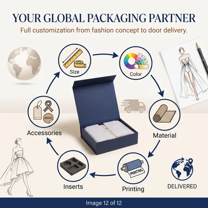 Eco-Friendly Collapsible Clothing Paper Box Embossing – view 2