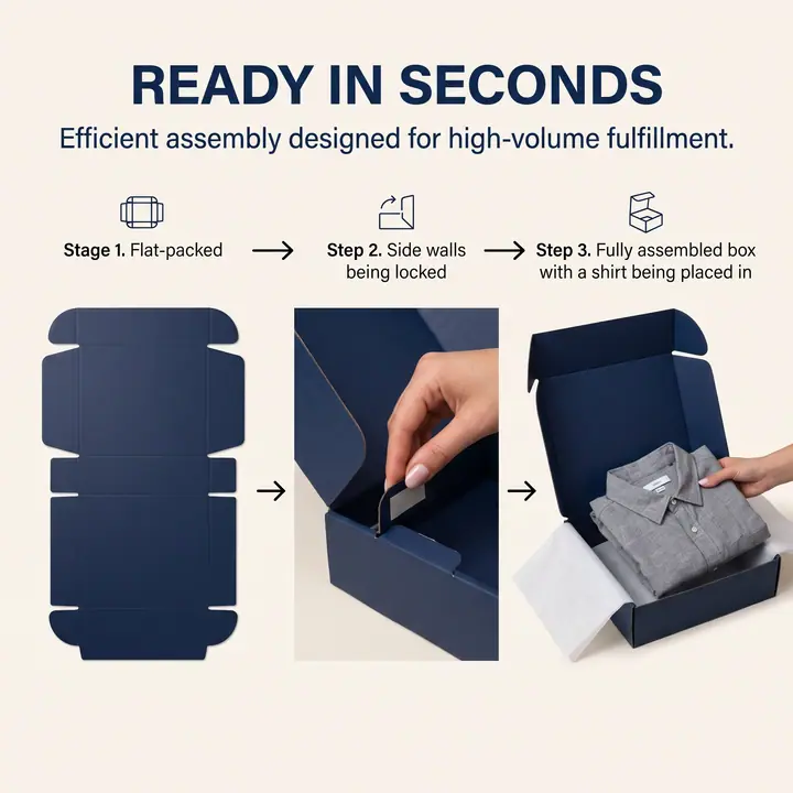 Eco-Friendly Collapsible Clothing Paper Box Embossing – view 3