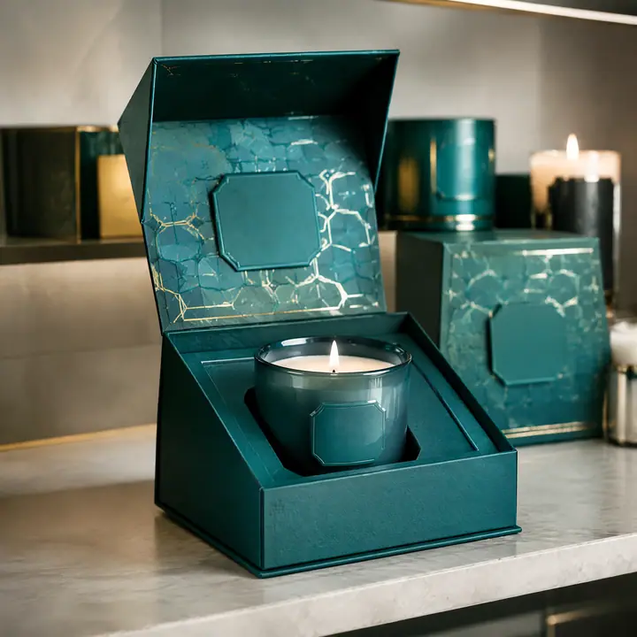 Teal Boutique Candle Gift Box Photo Frame Magnetic – view 2