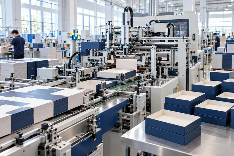 Automatic rigid box making